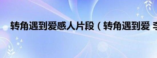 转角遇到爱感人片段（转角遇到爱 李晟）
