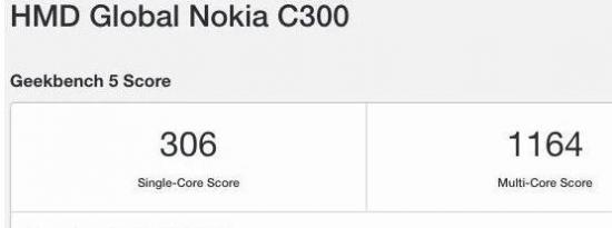 新诺基亚C300停在Geekbench与Snapdragon 662 SoC