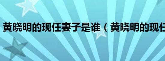 黄晓明的现任妻子是谁（黄晓明的现任妻子）