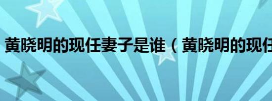 黄晓明的现任妻子是谁（黄晓明的现任妻子）