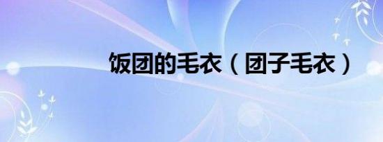 饭团的毛衣（团子毛衣）