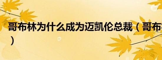 哥布林为什么成为迈凯伦总裁（哥布林暴发户）