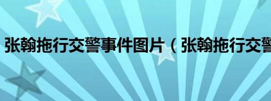 张翰拖行交警事件图片（张翰拖行交警事件）