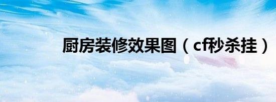 厨房装修效果图（cf秒杀挂）