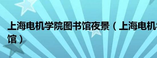 上海电机学院图书馆夜景（上海电机学院图书馆）