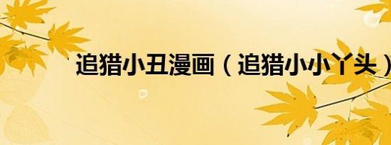追猎小丑漫画（追猎小小丫头）