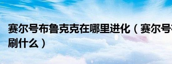 赛尔号布鲁克克在哪里进化（赛尔号布鲁克克刷什么）