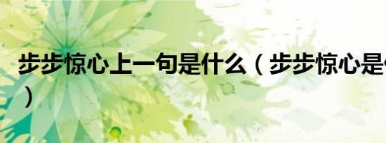 步步惊心上一句是什么（步步惊心是什么意思）