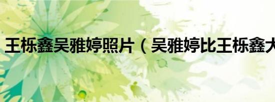 王栎鑫吴雅婷照片（吴雅婷比王栎鑫大几岁）