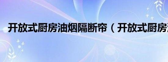 开放式厨房油烟隔断帘（开放式厨房油烟）