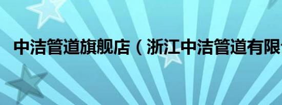 中洁管道旗舰店（浙江中洁管道有限公司）