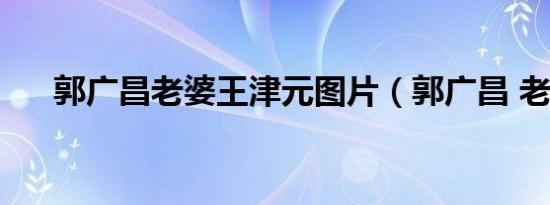 郭广昌老婆王津元图片（郭广昌 老婆）