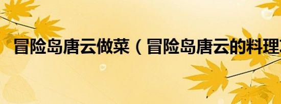 冒险岛唐云做菜（冒险岛唐云的料理攻略）