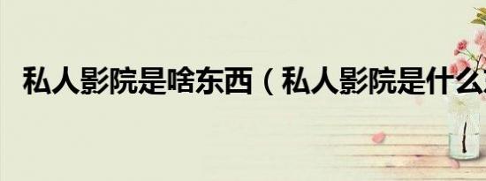 私人影院是啥东西（私人影院是什么东西）