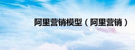 阿里营销模型（阿里营销）