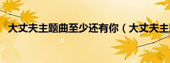 大丈夫主题曲至少还有你（大丈夫主题曲）