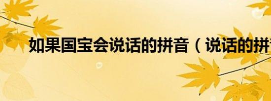 如果国宝会说话的拼音（说话的拼音）