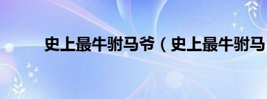 史上最牛驸马爷（史上最牛驸马）