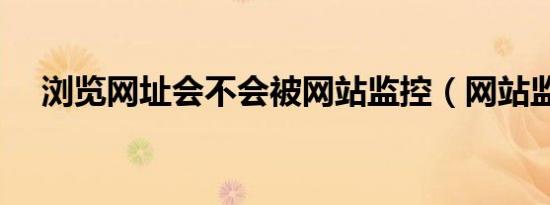 浏览网址会不会被网站监控（网站监控）