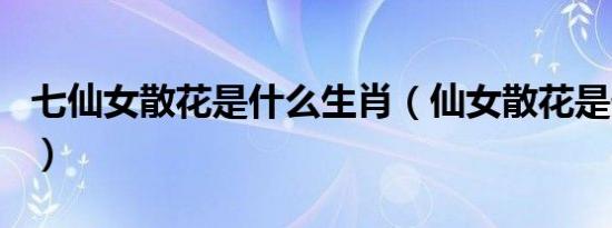 七仙女散花是什么生肖（仙女散花是什么生肖）