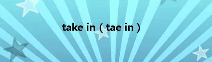 take in（tae in）