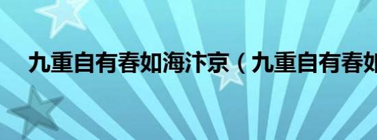 九重自有春如海汴京（九重自有春如海）
