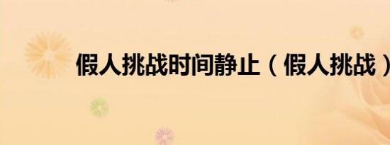 假人挑战时间静止（假人挑战）