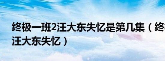 终极一班2汪大东失忆是第几集（终极一班2汪大东失忆）