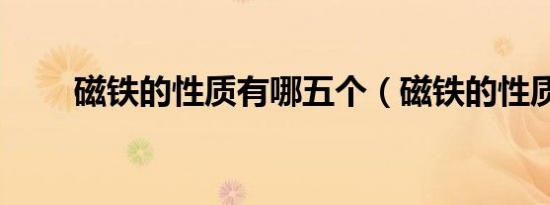 磁铁的性质有哪五个（磁铁的性质）