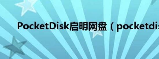 PocketDisk启明网盘（pocketdisk）