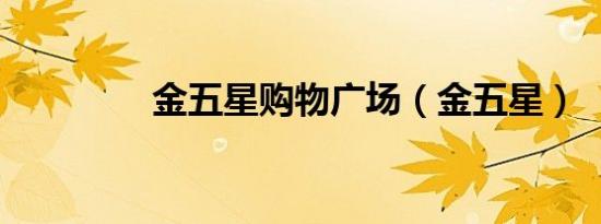 金五星购物广场（金五星）