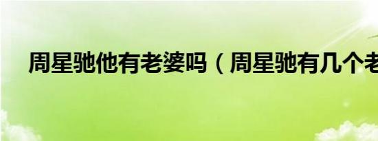 周星驰他有老婆吗（周星驰有几个老婆）