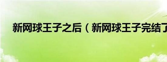新网球王子之后（新网球王子完结了吗）