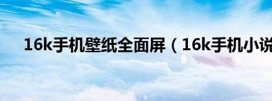 16k手机壁纸全面屏（16k手机小说网）
