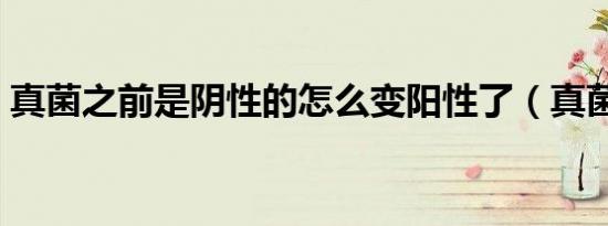 真菌之前是阴性的怎么变阳性了（真菌之怒）