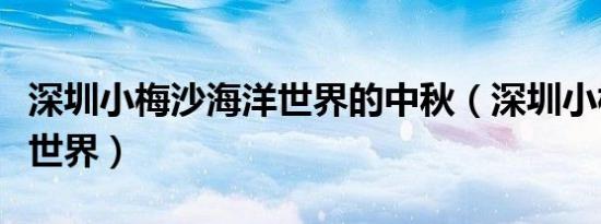 深圳小梅沙海洋世界的中秋（深圳小梅沙海洋世界）