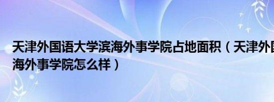 天津外国语大学滨海外事学院占地面积（天津外国语大学滨海外事学院怎么样）