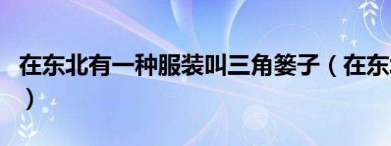 在东北有一种服装叫三角篓子（在东北有一种）
