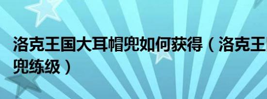 洛克王国大耳帽兜如何获得（洛克王国大耳帽兜练级）