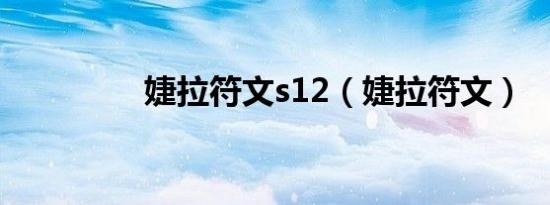 婕拉符文s12（婕拉符文）