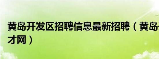 黄岛开发区招聘信息最新招聘（黄岛开发区人才网）