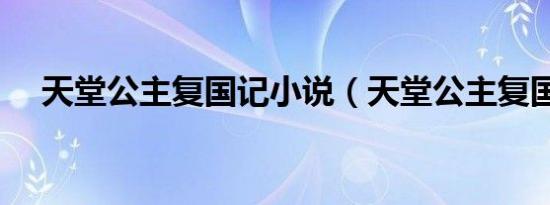天堂公主复国记小说（天堂公主复国记）