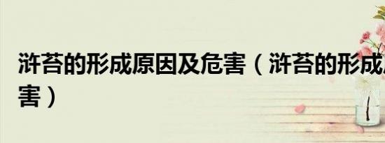 浒苔的形成原因及危害（浒苔的形成原因及危害）