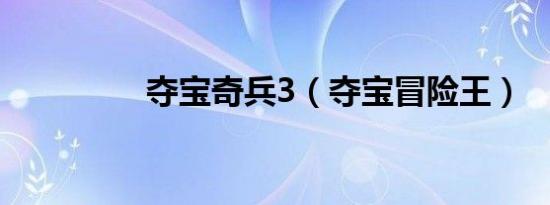 夺宝奇兵3（夺宝冒险王）