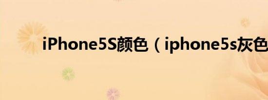 iPhone5S颜色（iphone5s灰色）