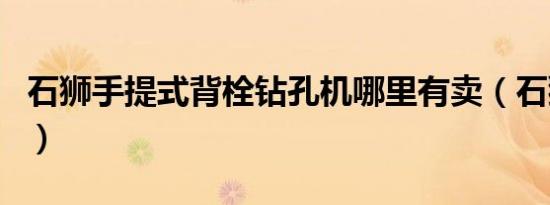 石狮手提式背栓钻孔机哪里有卖（石狮手机网）
