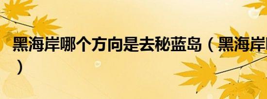 黑海岸哪个方向是去秘蓝岛（黑海岸哪里坐船）