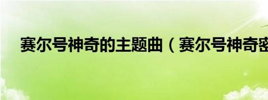 赛尔号神奇的主题曲（赛尔号神奇密码）