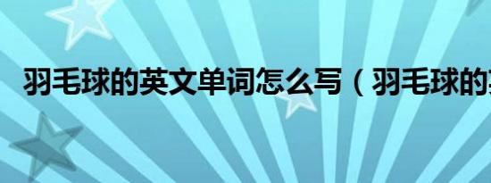 羽毛球的英文单词怎么写（羽毛球的英文）
