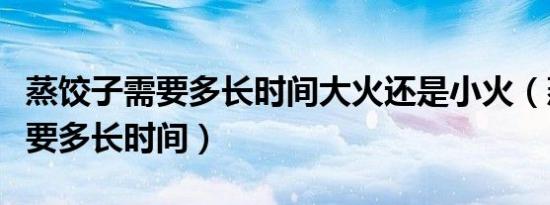 蒸饺子需要多长时间大火还是小火（蒸饺子需要多长时间）